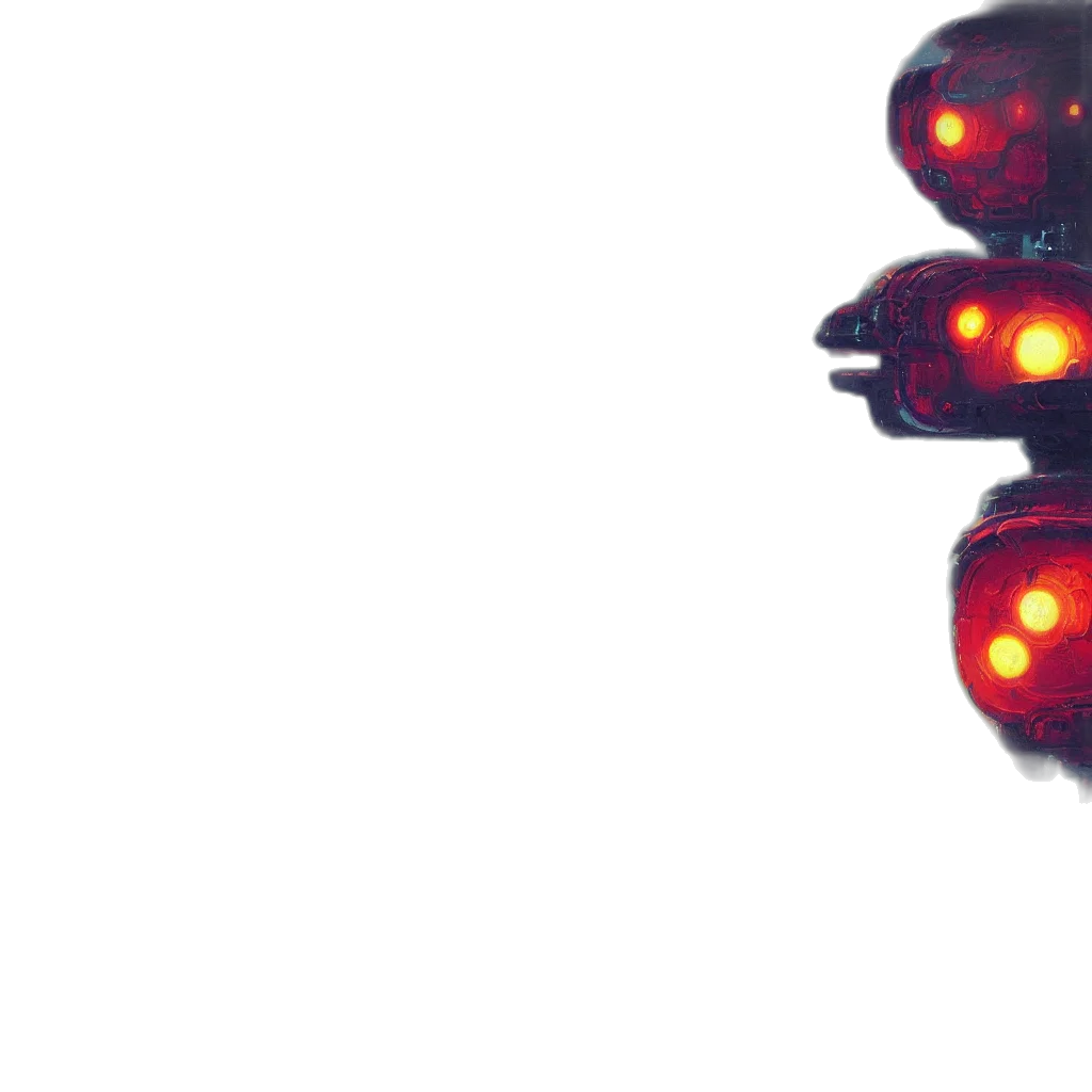 robot, crown, weapon, mask transparent PNG cut-out