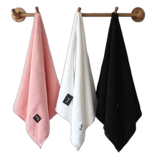 umbrella, monochrome, dark, three, different, colored, towels, hanging transparent PNG cut-out