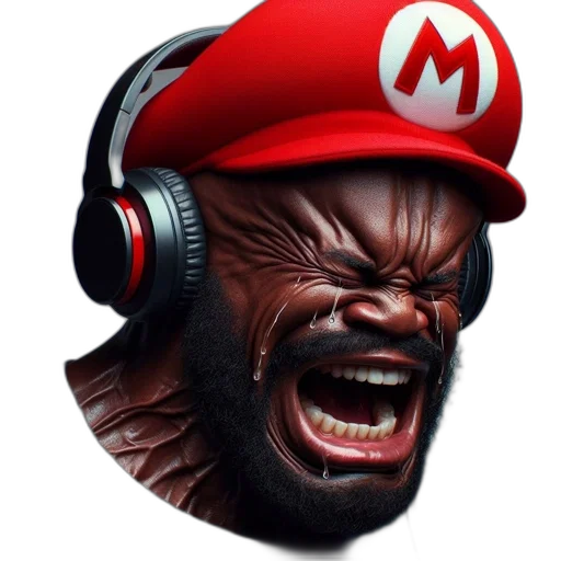 face, mask, creature, hat, concept art, photorealistic, pixel art, 3d render transparent PNG cut-out