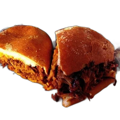 food, crown, pulled, pork, sandwich, side, salad, white transparent PNG cut-out