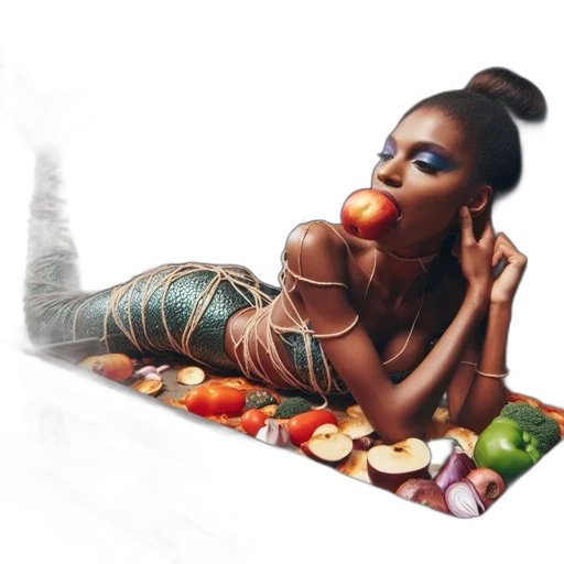 food, jewelry, dress, photorealistic, concept art, fantasy art, 3d render, earth tones transparent PNG cut-out
