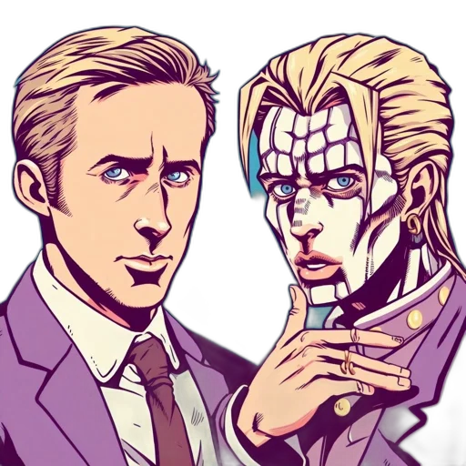 face, mask, comic book art, cartoon, pixel art, anime, two, individuals transparent PNG cut-out