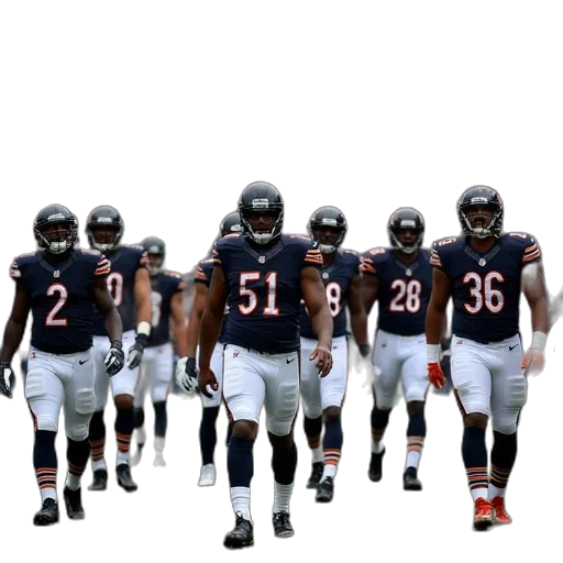 chicago, bears, players, walk transparent PNG cut-out