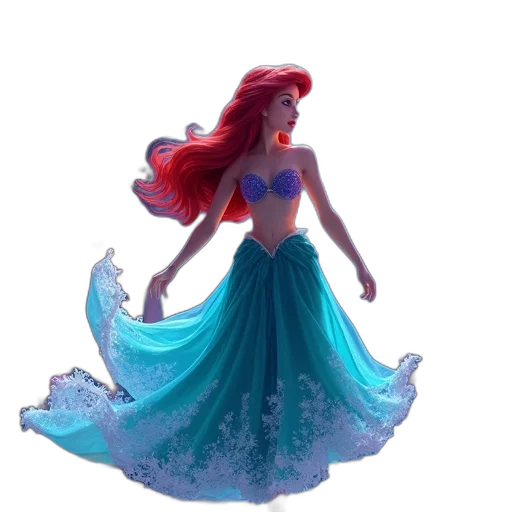 dress, concept art, fantasy art, 3d render transparent PNG cut-out