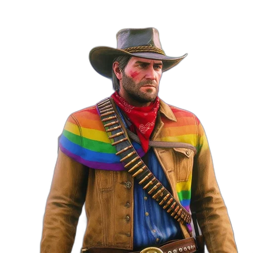 jacket, hat, weapon, animal, concept art, 3d render, photorealistic, pixel art transparent PNG cut-out