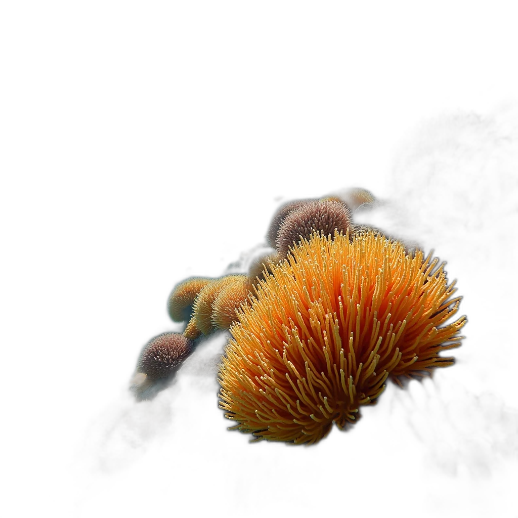flower, crown, hair, animal, 3d render, photorealistic, concept art, underwater transparent PNG cut-out