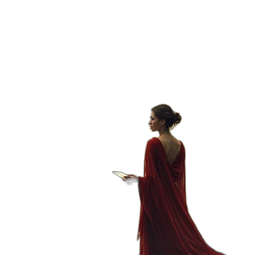 dress, staff, jewelry, crown transparent PNG cut-out