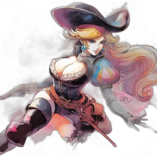 fantasy art, concept art, watercolor, anime, dark, colorful, pastel, monochrome transparent PNG cut-out