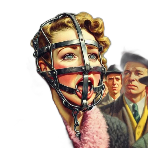 mask, face, crown, hat, cyberpunk, photorealistic, comic book art, vaporwave transparent PNG cut-out