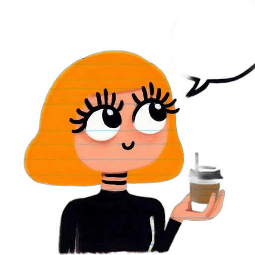 hair, staff, dress, cartoon, 3d render, concept art, pixel art, monochrome transparent PNG cut-out
