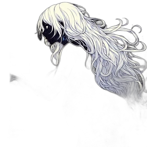 mask, hair, creature, dragon, concept art, fantasy art, anime, comic book art transparent PNG cut-out