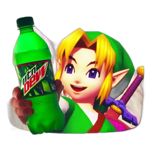 bottle, food, weapon, hat, 3d render, vaporwave, pixel art, concept art transparent PNG cut-out