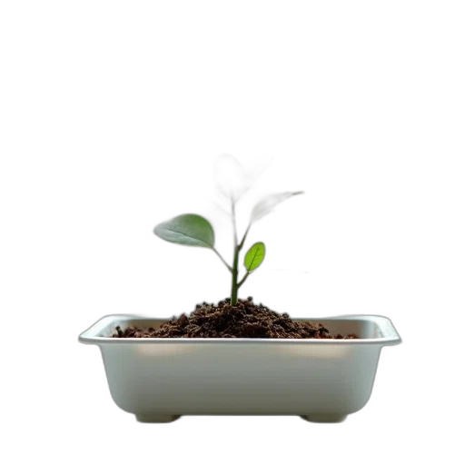 crown, flower, staff, 3d render, photorealistic, small, green, plant transparent PNG cut-out
