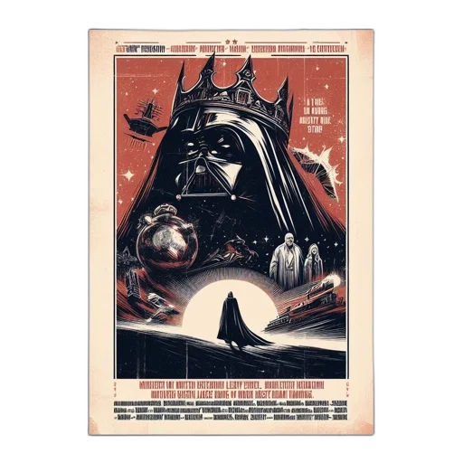comic book art, concept art, outer space, fire, poster, features, darth, vader transparent PNG cut-out