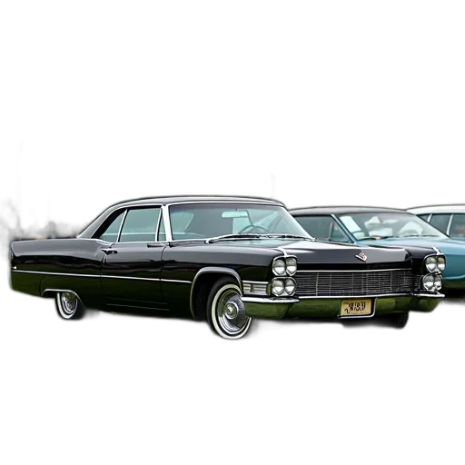 car, photorealistic, 3d render, concept art, vintage, black, hearse, design transparent PNG cut-out