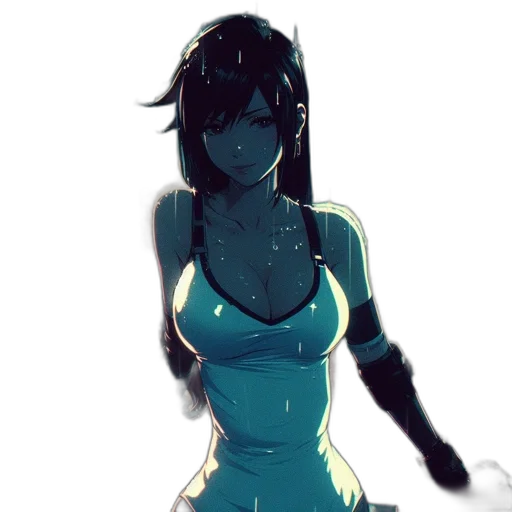 dress, robot, staff, weapon, concept art, anime, cyberpunk, watercolor transparent PNG cut-out