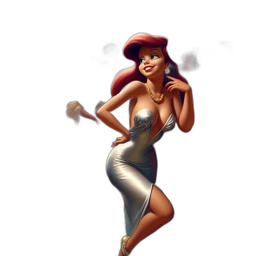 dress, hat, concept art, pixel art, fantasy art, comic book art, fire, upscale transparent PNG cut-out