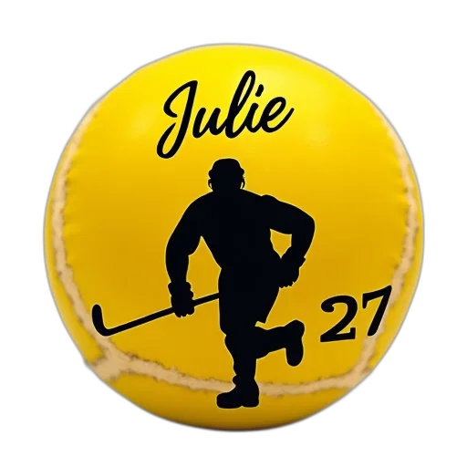 yellow, sports, ball, black, silhouette, person, holding, hockey transparent PNG cut-out