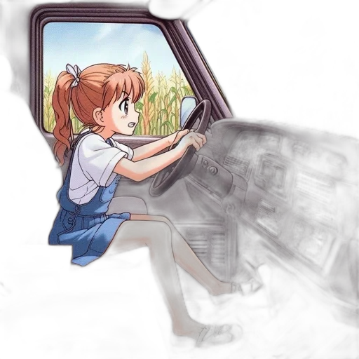car, weapon, robot, dress, anime, concept art, watercolor, photorealistic transparent PNG cut-out