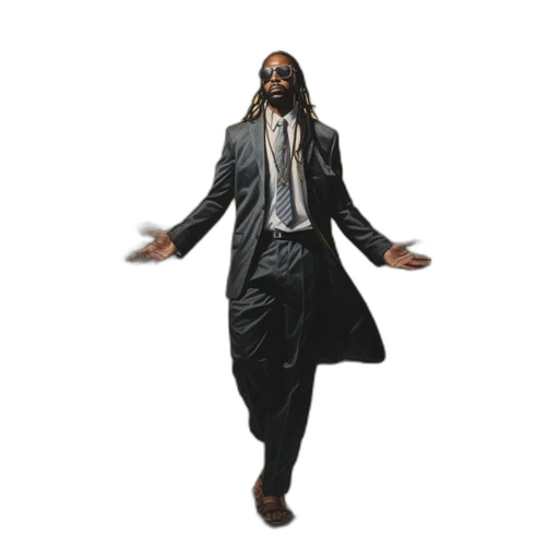 jacket, hair, robot, animal, concept art, 3d render, central, man transparent PNG cut-out