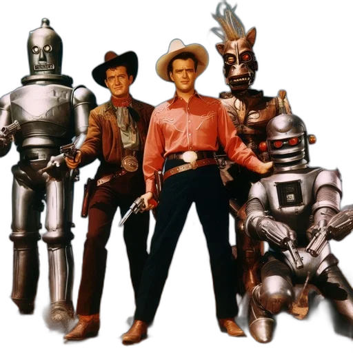 robot, outer space, fire, arid, landscape, large, silver, stands transparent PNG cut-out