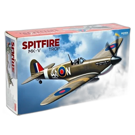 model, airplane, kit, box, words, spitfire, mk-v, trop transparent PNG cut-out