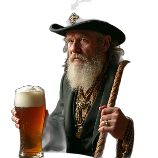 hat, sword, staff, dragon, leprei, beer, cane transparent PNG cut-out