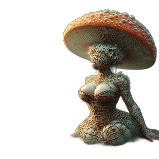 hat, dress, crown, flower, 3d render, concept art, fantasy art, photorealistic transparent PNG cut-out