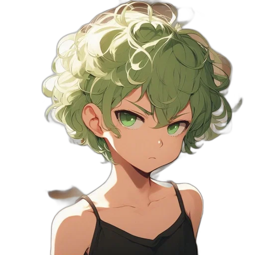 hair, crown, face, mask, anime, pixel art, concept art, watercolor transparent PNG cut-out