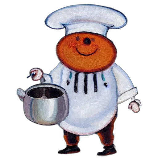 food, robot, concept art, pixel art transparent PNG cut-out