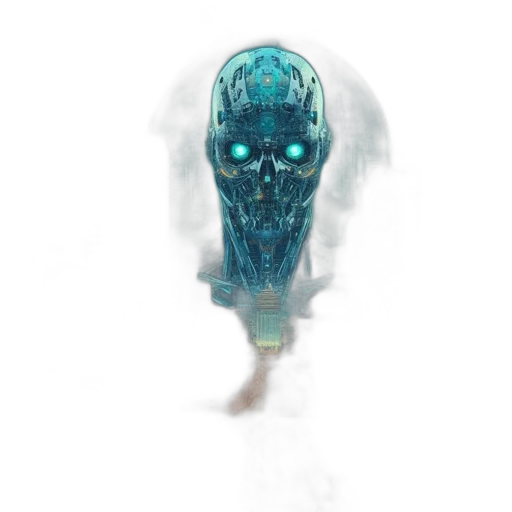 robot, mask, creature, staff, concept art, pixel art, 3d render, cyberpunk transparent PNG cut-out