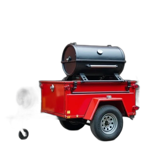 car, robot, weapon, food, 3d render, photorealistic, concept art, red transparent PNG cut-out