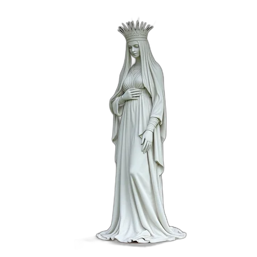 dress, crown, 3d render, concept art transparent PNG cut-out
