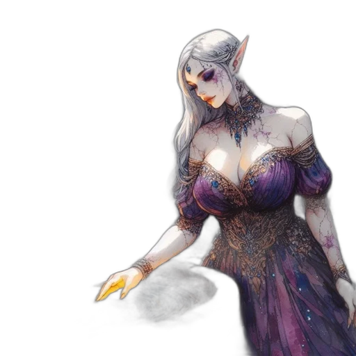 dress, dragon, fantasy art, concept art, watercolor, pixel art, fire, dark transparent PNG cut-out