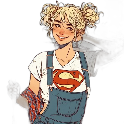 comic book art, concept art, cartoon, watercolor, young, blond, woman, wearing transparent PNG cut-out