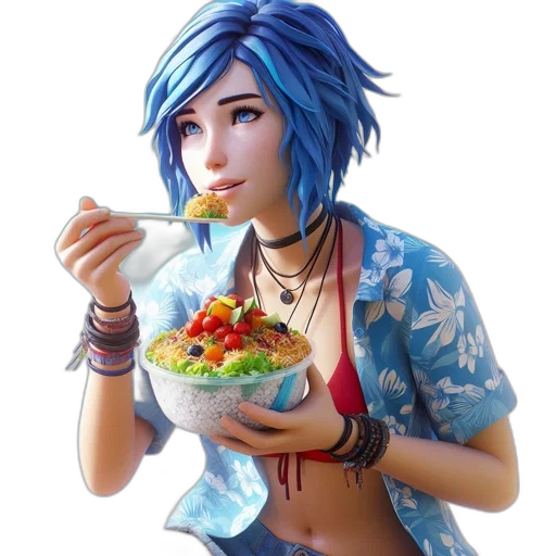 food, jewelry, concept art, fantasy art, photorealistic, anime, blue, animated transparent PNG cut-out