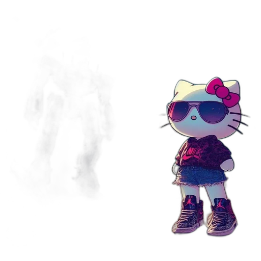 jacket, animal, creature, weapon, concept art, cyberpunk, vaporwave, pixel art transparent PNG cut-out