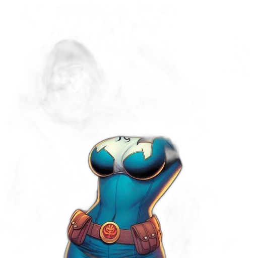 mask, creature, robot, staff, concept art, comic book art, 3d render, fantasy art transparent PNG cut-out