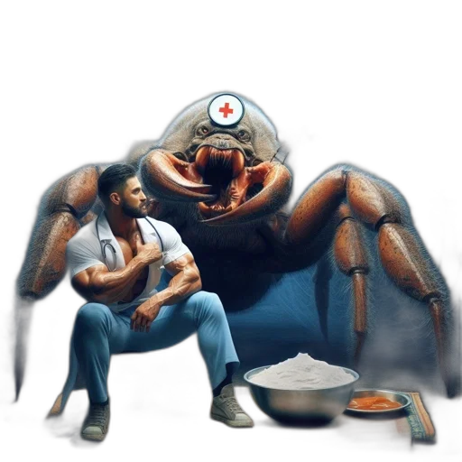 creature, food, robot, animal, concept art, comic book art, 3d render, fantasy art transparent PNG cut-out