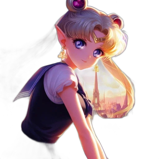 staff, weapon, crown, face, anime, fantasy art, concept art, watercolor transparent PNG cut-out