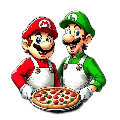 food, pixel art, 3d render, concept art, photorealistic, green, red, mario transparent PNG cut-out