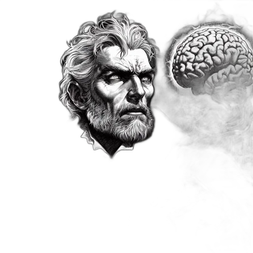 face, concept art, comic book art, pencil sketch, photorealistic, bearded, man, dark transparent PNG cut-out