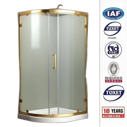 bathroom, shower, stall, has, frosted, glass, door, closed transparent PNG cut-out