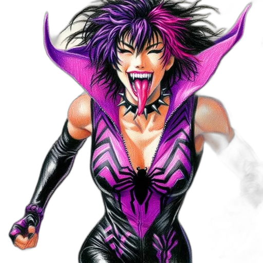 comic book art, concept art, cyberpunk, cartoon, animated, character, has, vibrant transparent PNG cut-out
