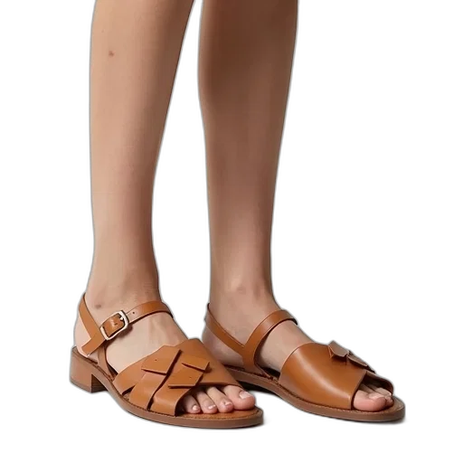 shoes, 3d render, photorealistic, earth tones transparent PNG cut-out