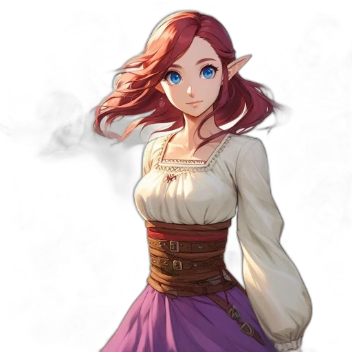 dress, staff, sword, face transparent PNG cut-out