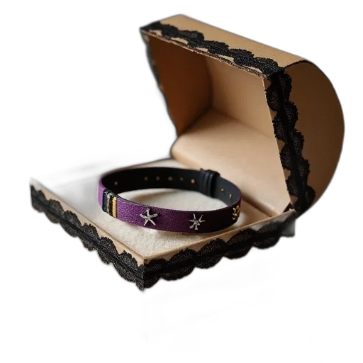 jewelry, crown, brown, cardboard, box, black, lace, trim transparent PNG cut-out