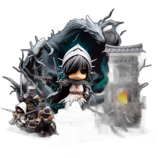 dragon, concept art, fantasy art, 3d render, pixel art, fog, detailed, diorama transparent PNG cut-out
