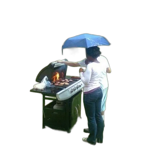umbrella, jacket, staff, food transparent PNG cut-out
