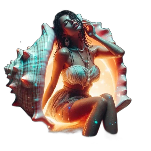 dress, jewelry, concept art, fantasy art, 3d render, pixel art, neon lights, fire transparent PNG cut-out